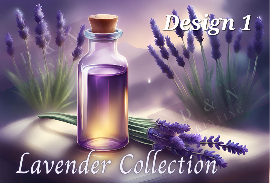 Lavender Collection Box Labels