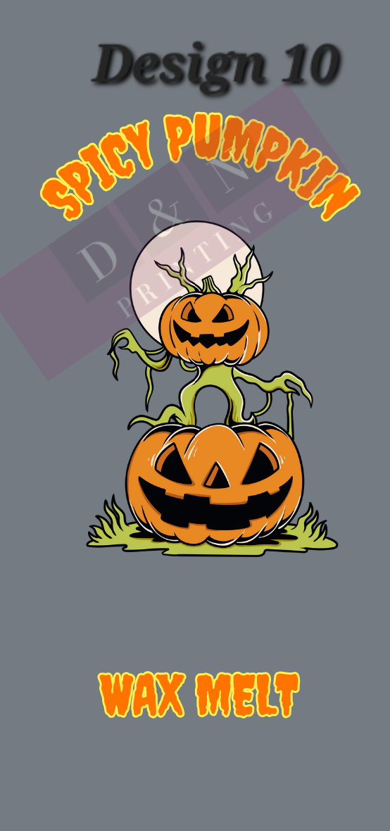 SNAP BAR LABELS FOR WAX MELTS - Halloween & Christmas Designs - Rectangle Labels 100mm x 47mm