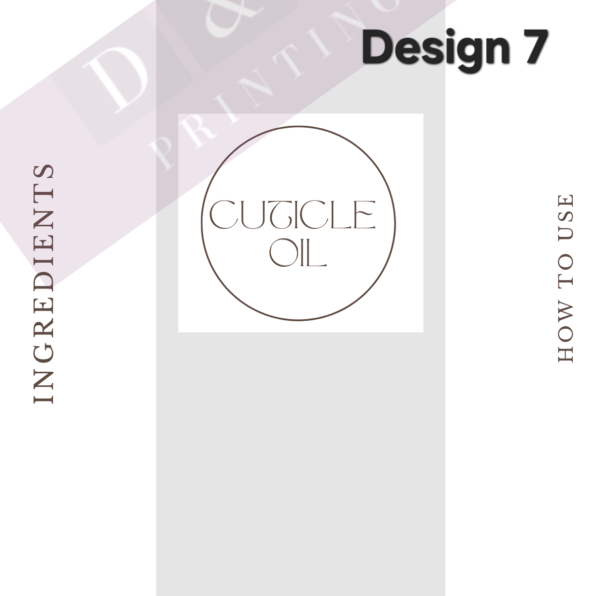 Cuticle Oil, Lip Balm etc. Labels in 40mm Square - Matte or Gloss (these fit the cuticle pens)