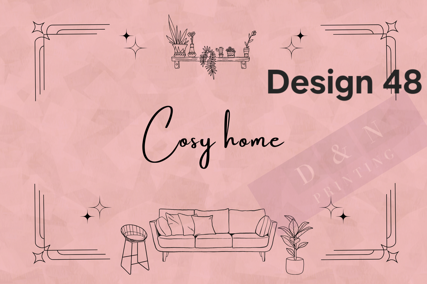 Home & Cosy Collection Box Labels