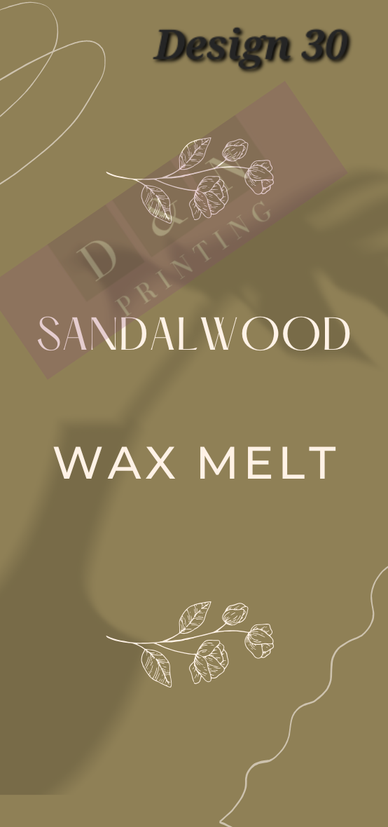 SNAP BAR LABELS FOR WAX MELTS - Halloween & Christmas Designs - Rectangle Labels 100mm x 47mm