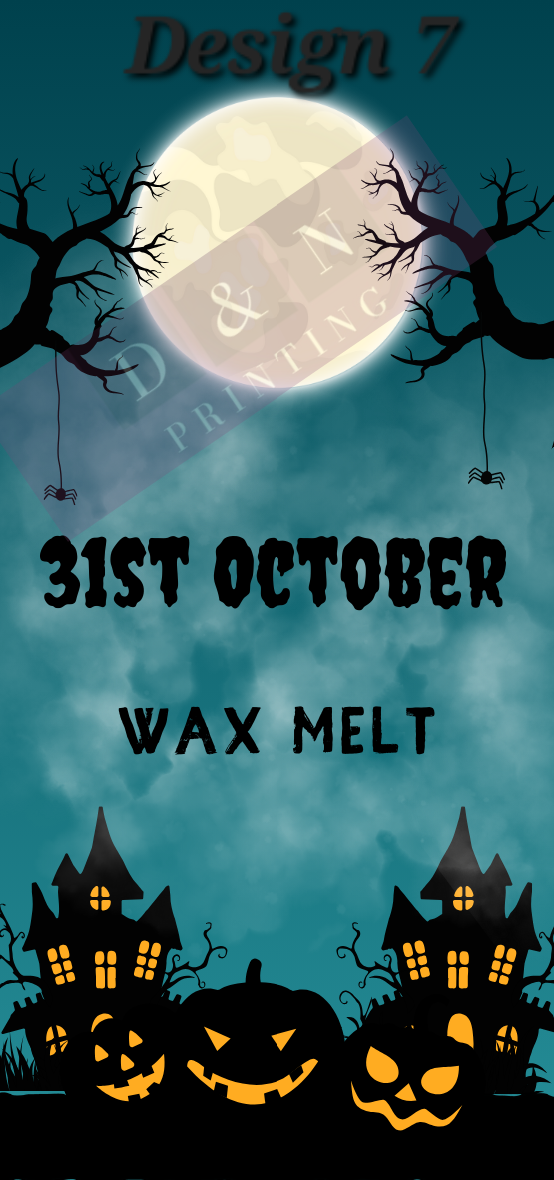 SNAP BAR LABELS FOR WAX MELTS - Halloween & Christmas Designs - Rectangle Labels 100mm x 47mm