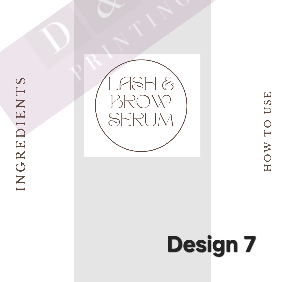 Lash & Brow Serum Labels in 49mm Square - Matte or Gloss