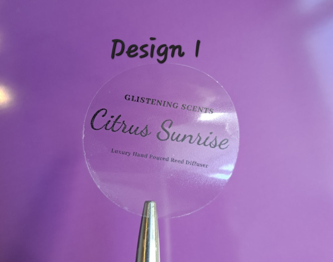 Clear/Transparent Waterproof Labels 45mm Round