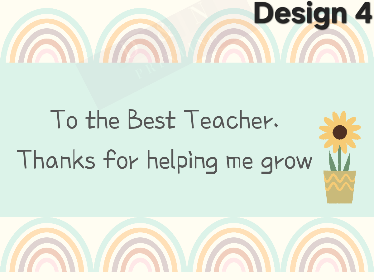 Teacher A7 Thank You Cards