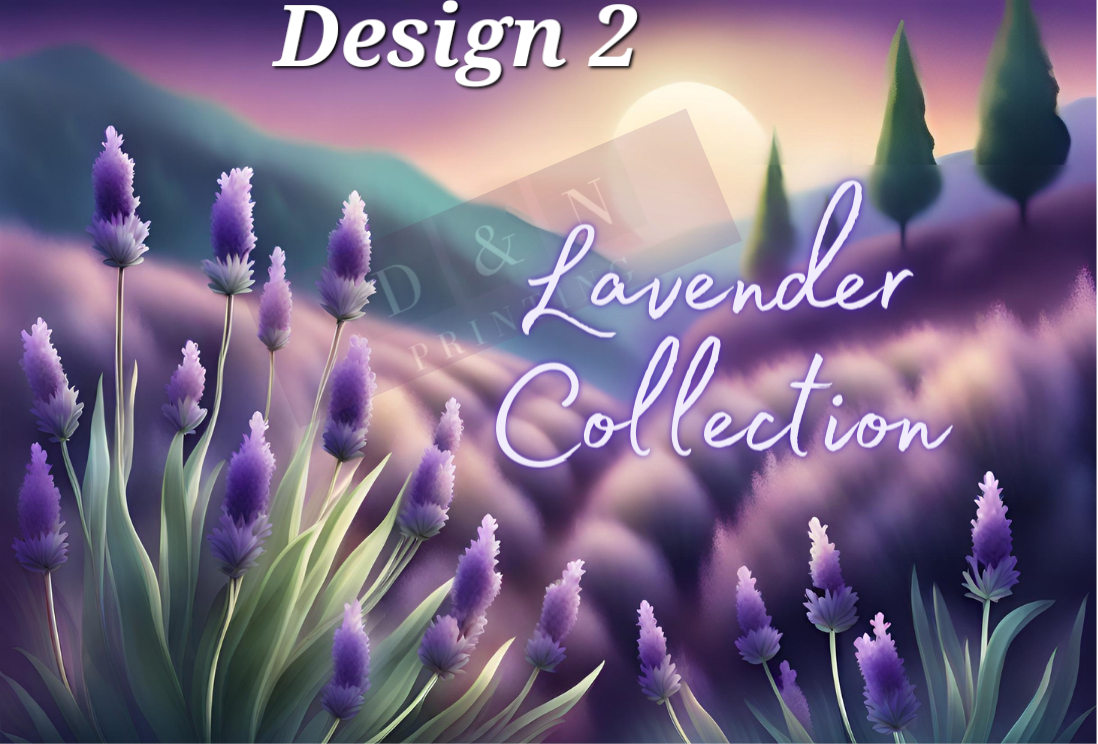 Lavender Collection Box Labels