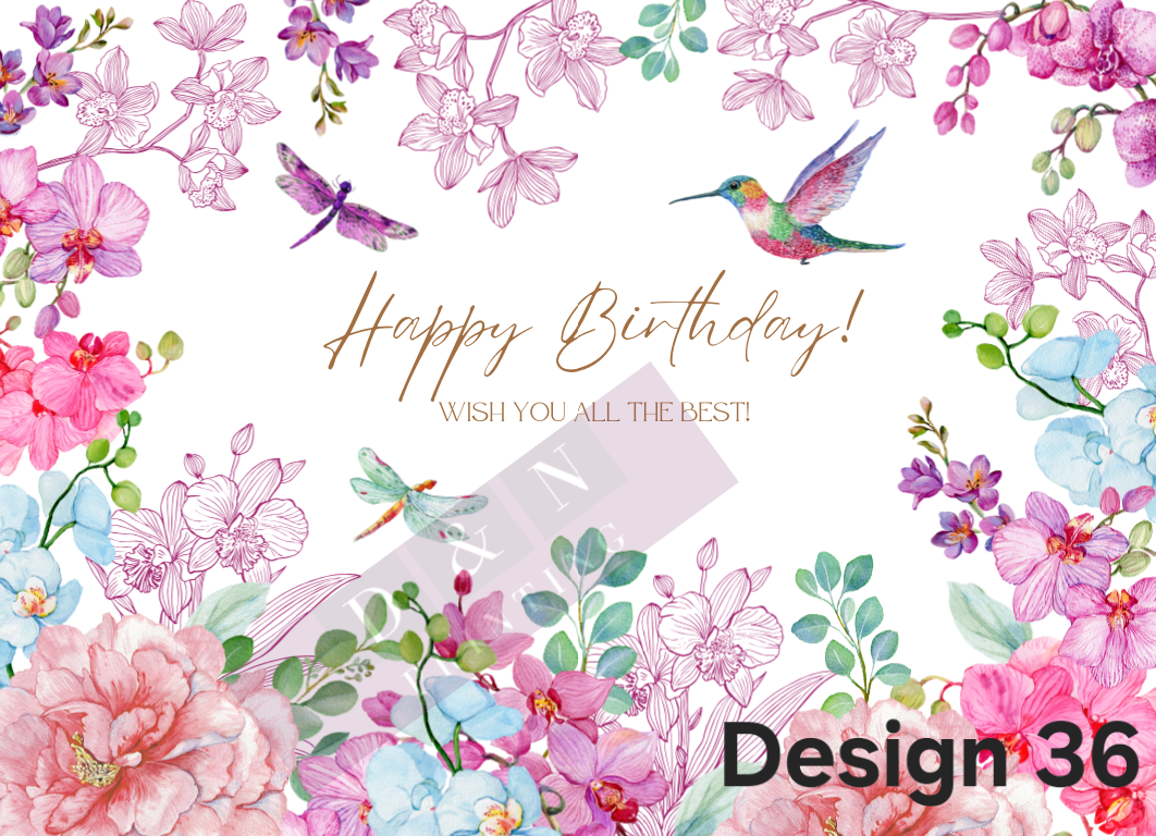 Happy Birthday Collection Box Labels