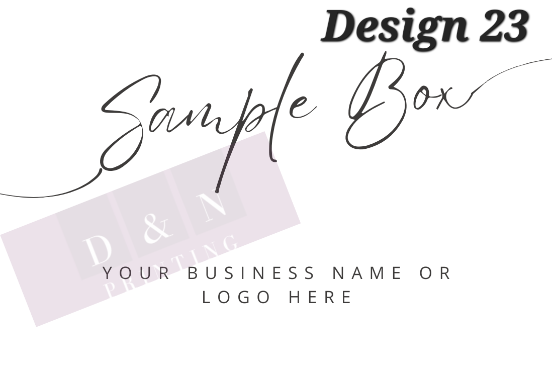 Sample Box Collection Box Labels