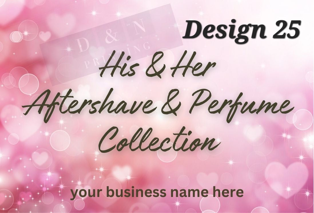 Perfume & Aftershave Collection Box Labels