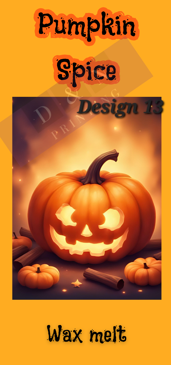 SNAP BAR LABELS FOR WAX MELTS - Halloween & Christmas Designs - Rectangle Labels  100mm x 47mm