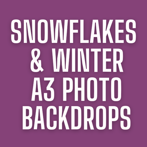 SNOWFLAKES & WINTER A3 Photo Backdrops Matte or Gloss