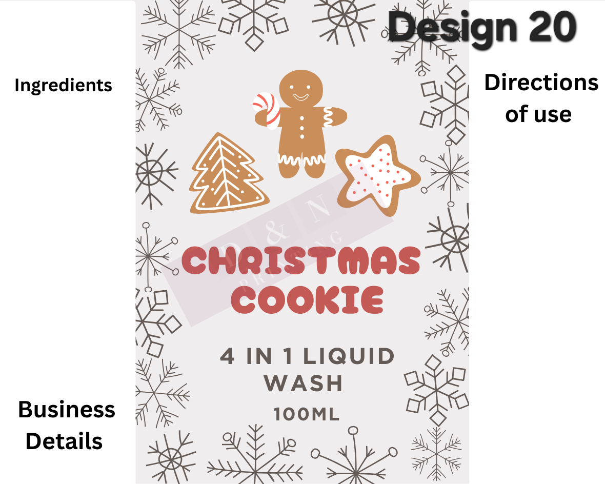 Body Spray, Perfume, Liquid Soap Labels etc. Gloss Labels 100mm x80mm or 90mm x 65mm