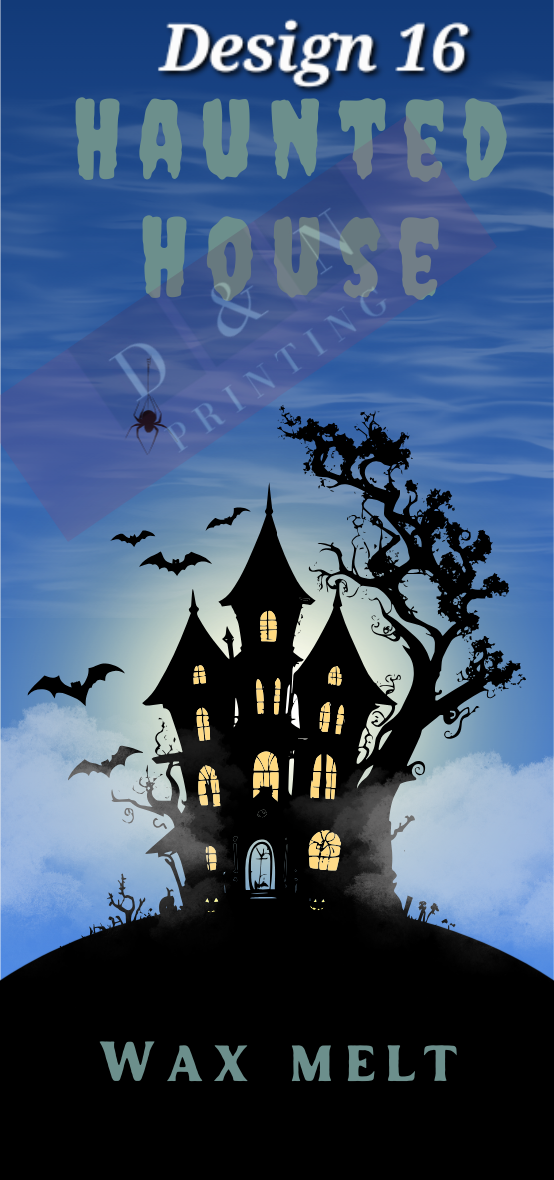 SNAP BAR LABELS FOR WAX MELTS - Halloween & Christmas Designs - Rectangle Labels  100mm x 47mm