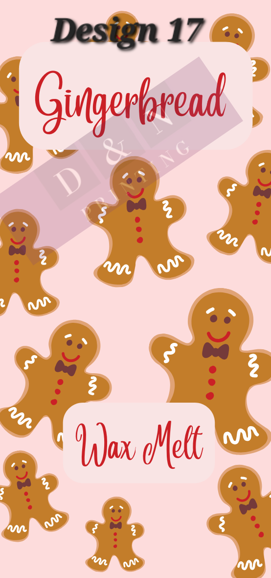 SNAP BAR LABELS FOR WAX MELTS - Halloween & Christmas Designs - Rectangle Labels  100mm x 47mm
