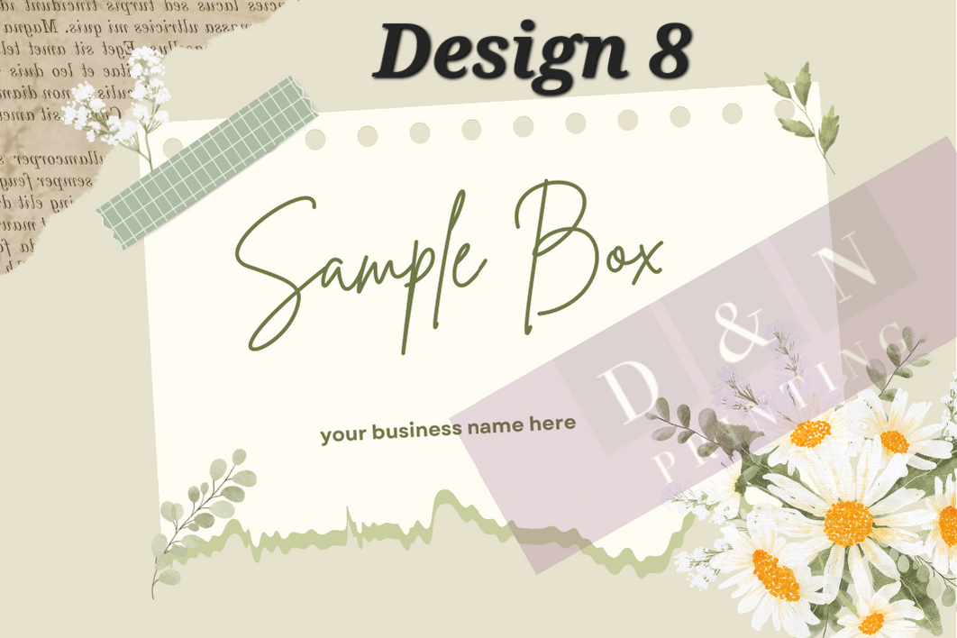 Sample Box Collection Box Labels