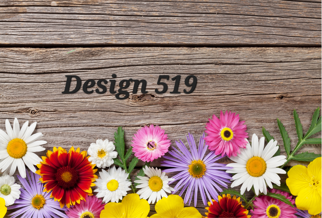 FLOWERS ON WOOD A3 Photo Backdrops Matte or Gloss