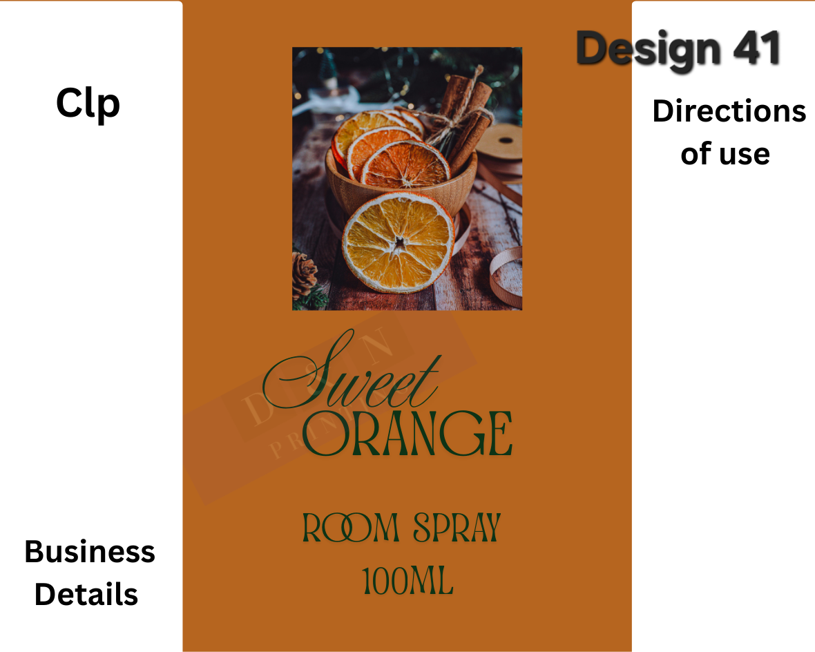 Christmas & Winter Room Spray Labels. Gloss Labels 100mm x80mm - 6 labels per sheet