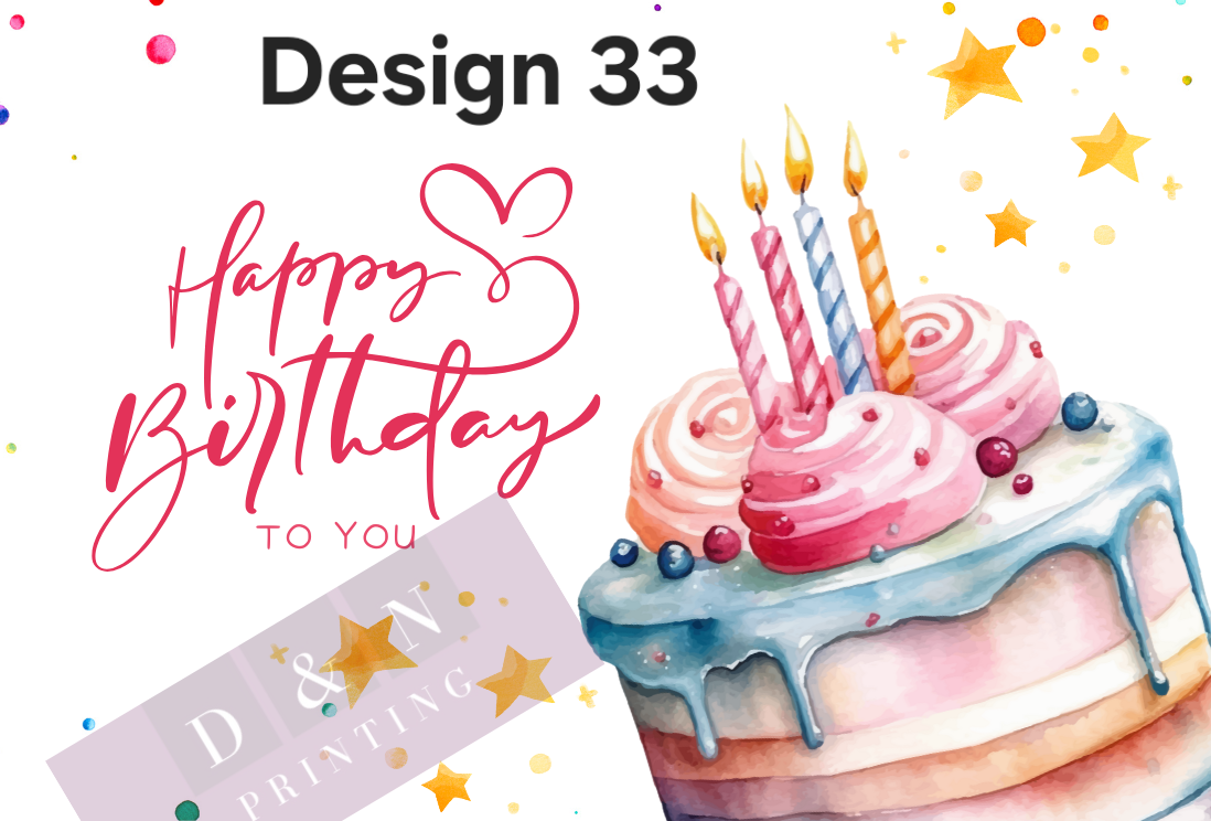 Happy Birthday Collection Box Labels