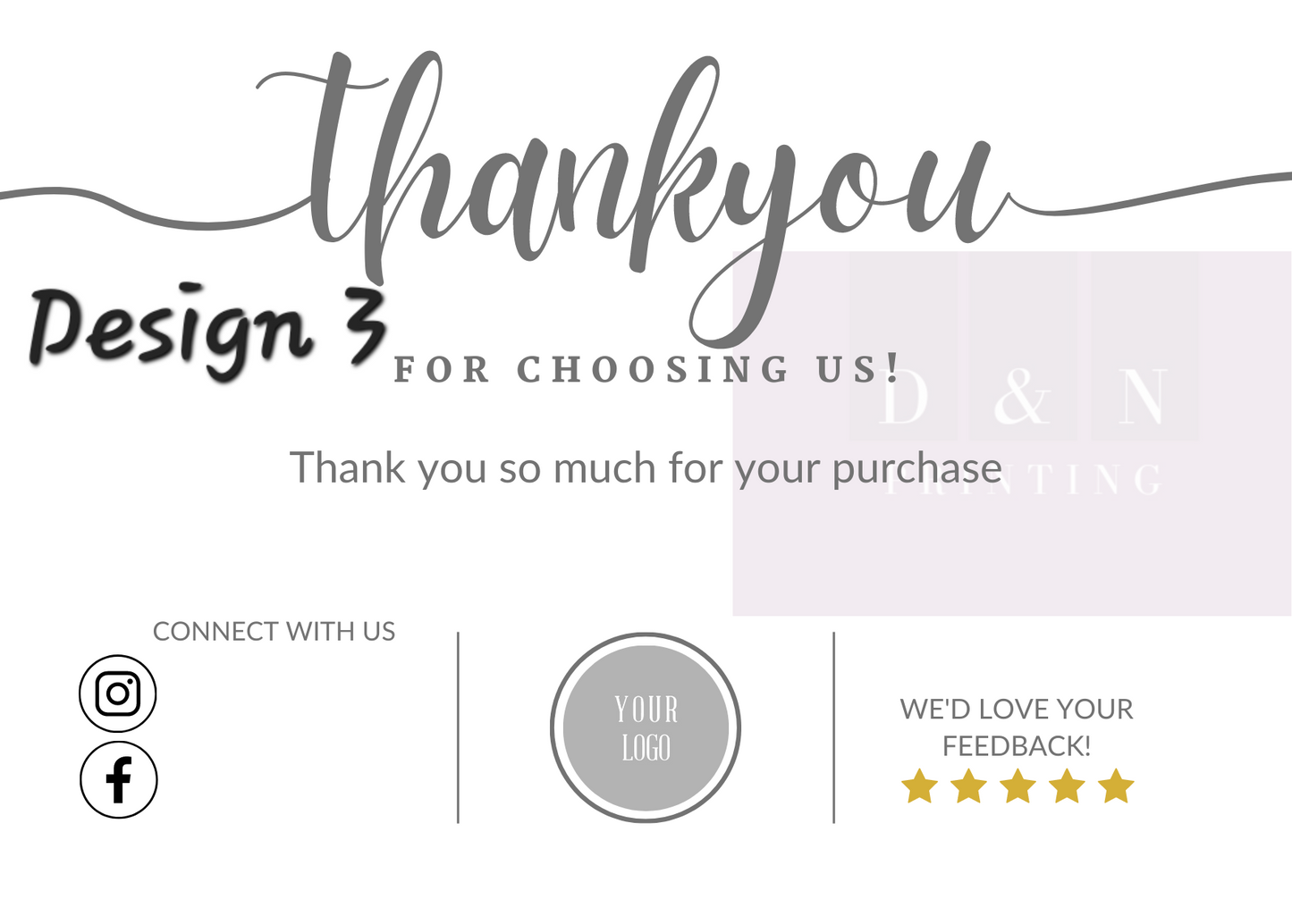 A6 Thank You Cards