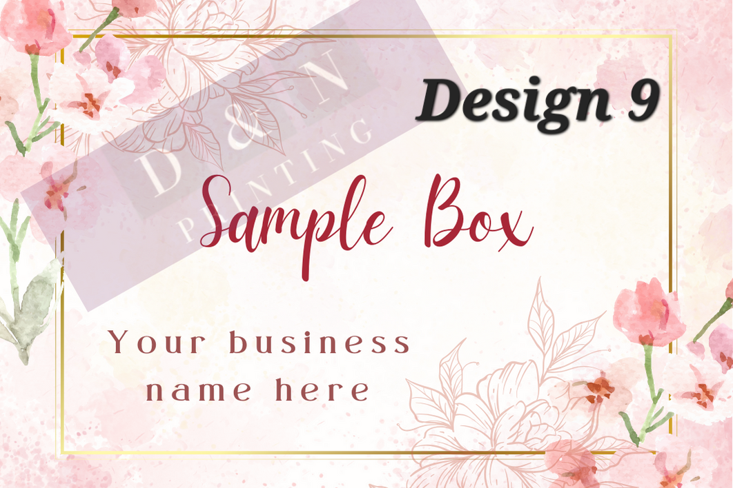 Sample Box Collection Box Labels