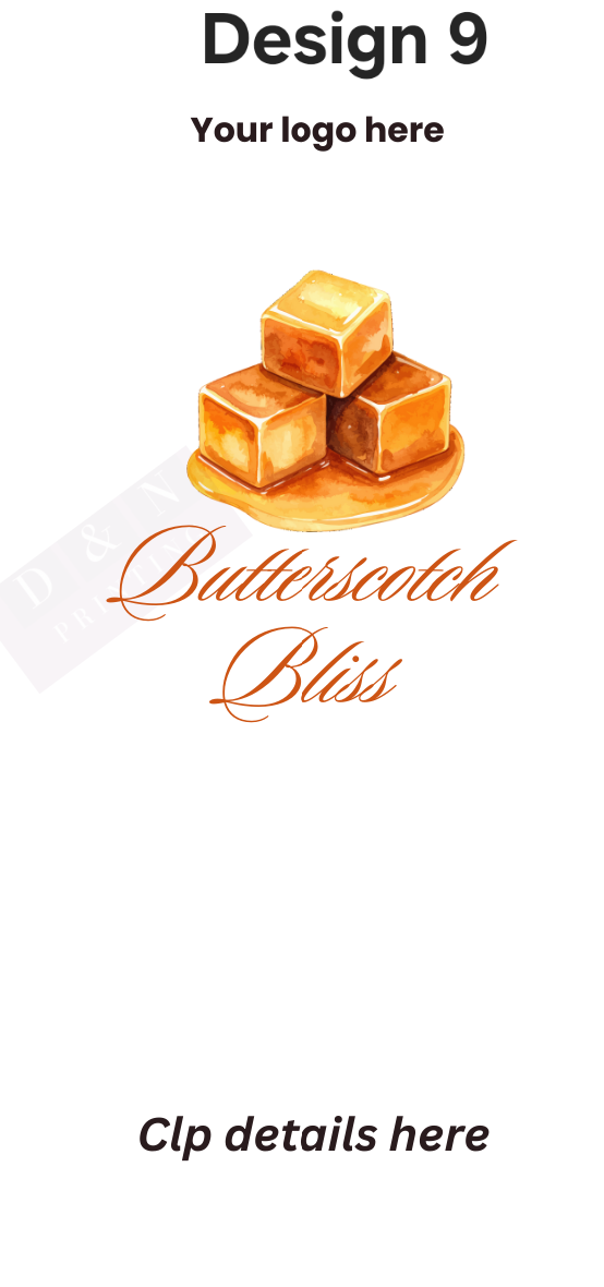 Fragrance Designs with your logo -  Snap Bar Labels - 10% CLP labels In a Non Hazardous Base for Wax Melts - White Matte Labels 100mm x 47mm