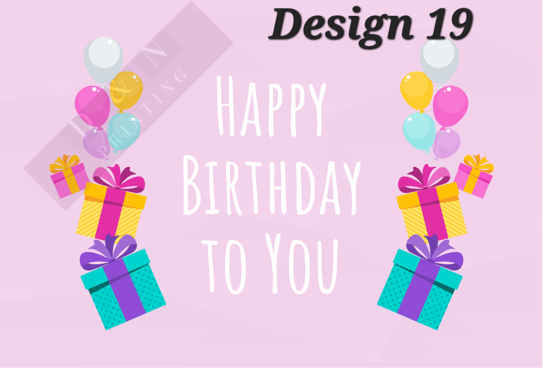 Happy Birthday Collection Box Labels