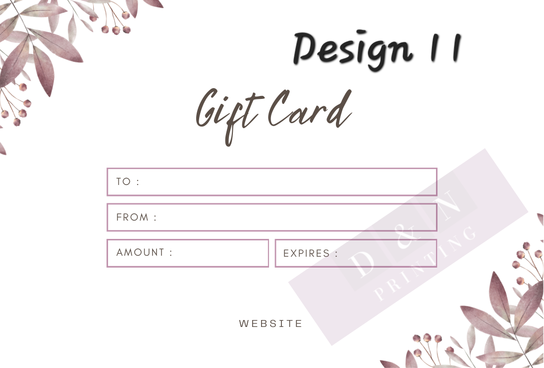 A6 Gift Cards