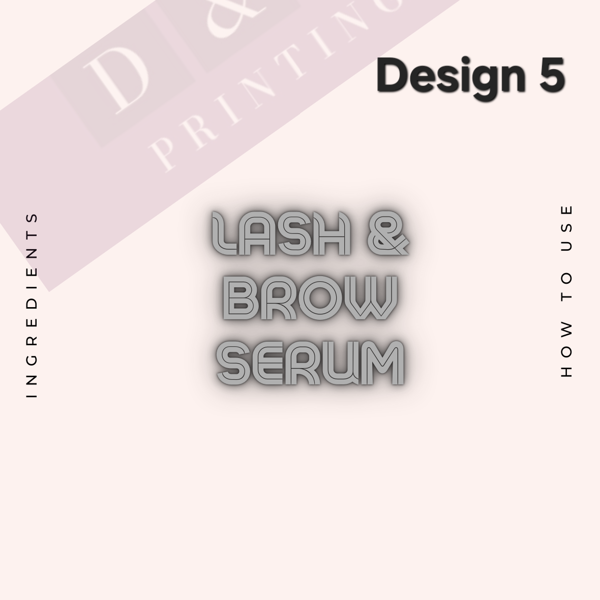 Lash & Brow Serum Labels in 49mm Square - Matte or Gloss