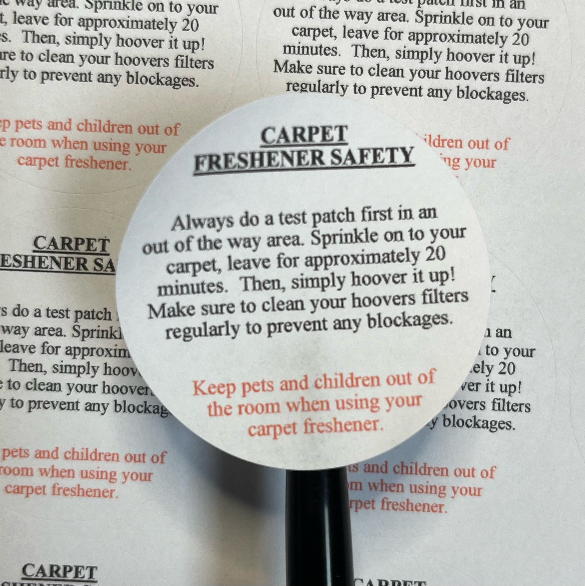 Label Rug Patch Safety Labels – D & N Printing