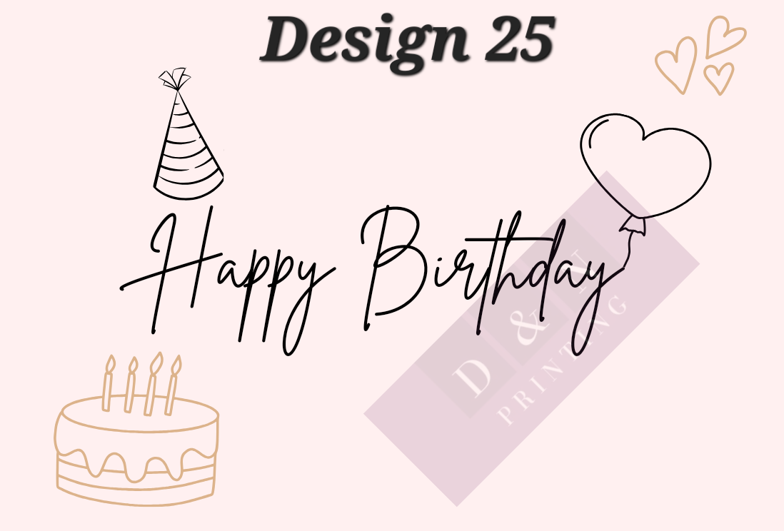 Happy Birthday Collection Box Labels