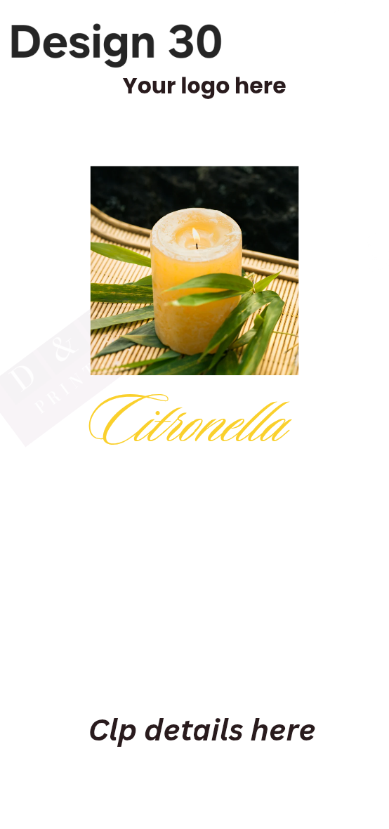 Fragrance Designs with your logo -  Snap Bar Labels - 10% CLP labels In a Non Hazardous Base for Wax Melts - White Matte Labels 100mm x 47mm