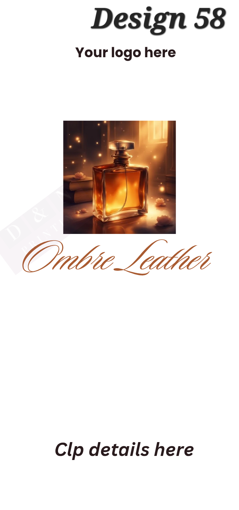 Fragrance Designs with your logo -  Snap Bar Labels - 10% CLP labels In a Non Hazardous Base for Wax Melts - White Matte Labels 100mm x 47mm