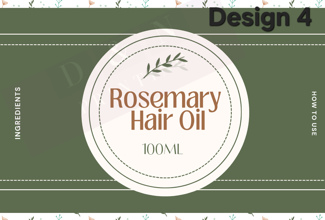 Hair Oil Labels in 90mm x 65mm  - Matte or Gloss
