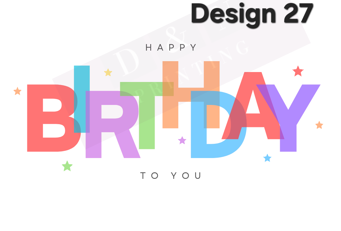 Happy Birthday Collection Box Labels