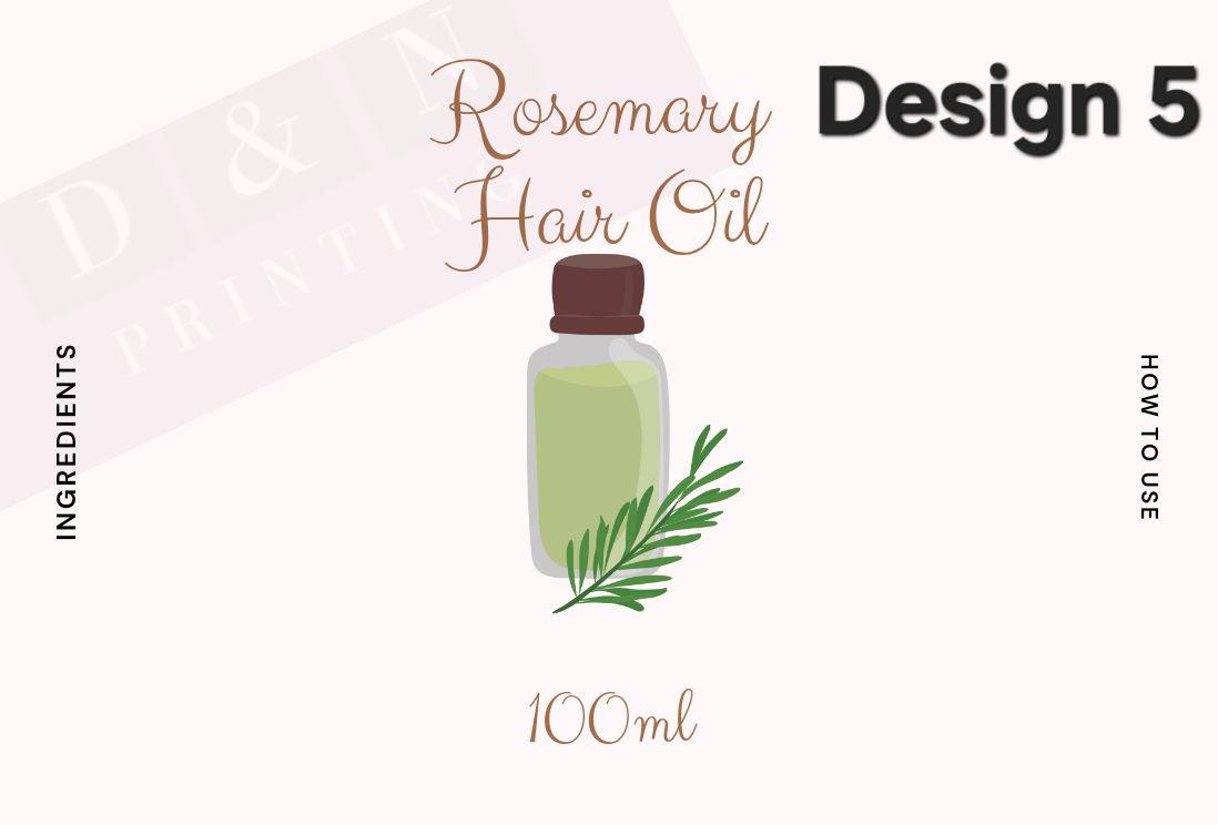 Hair Oil Labels in 90mm x 65mm  - Matte or Gloss