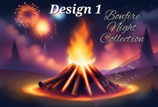 Bonfire Night Collection Box Labels