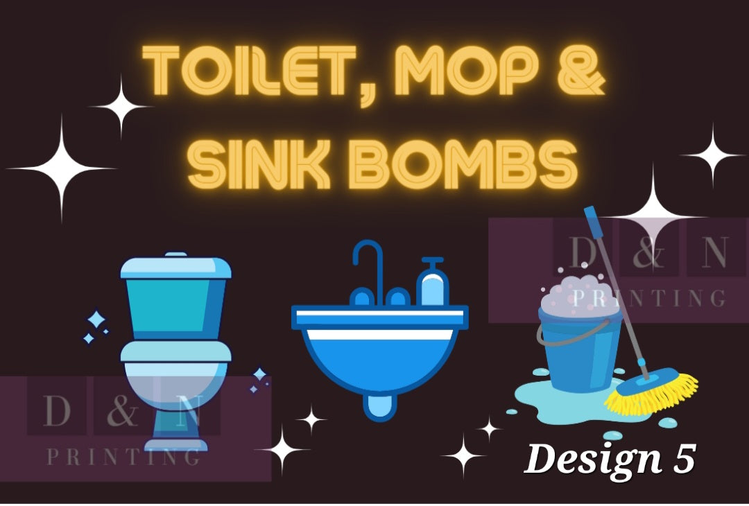 Mop, Toilet & Sink Collection Box Labels