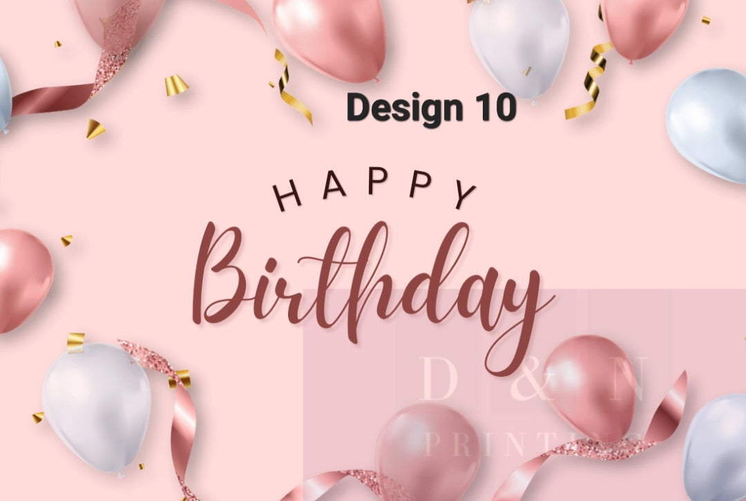 Happy Birthday Collection Box Labels