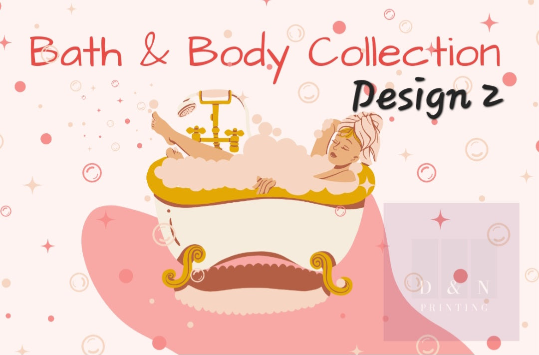 Bath & Body Collection Box Labels