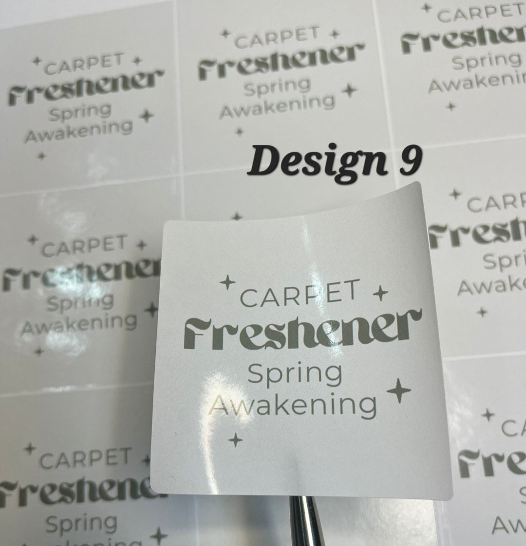 Carpet Freshener Labels Square Matte & Gloss