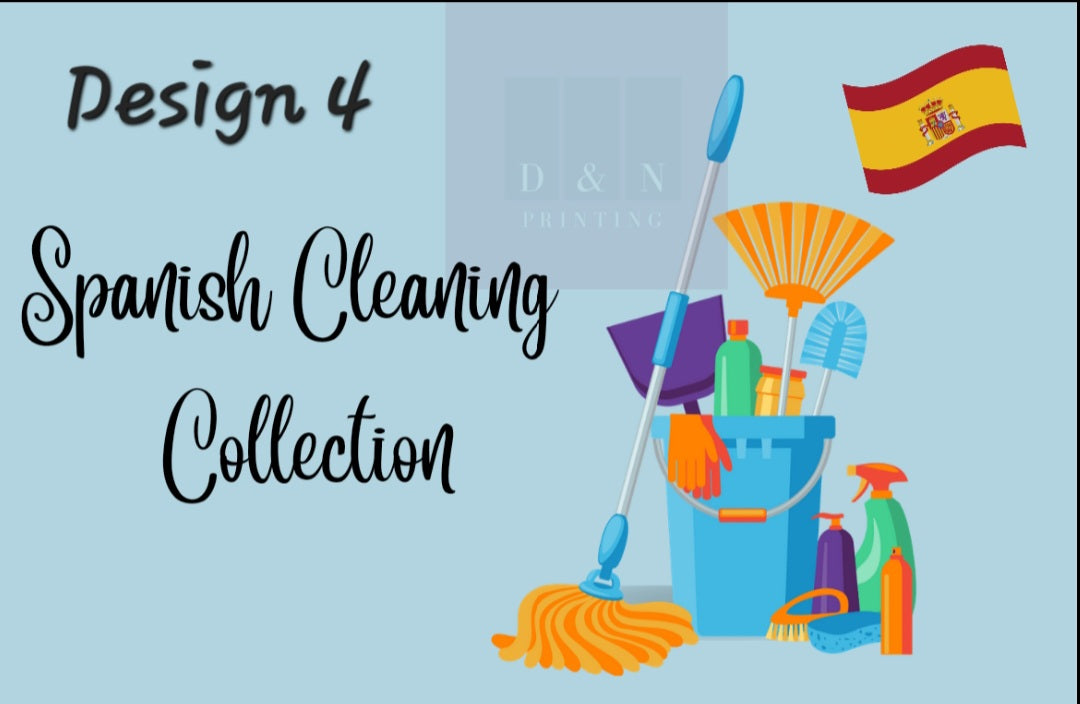 Spanish Cleaning Collection Box Labels