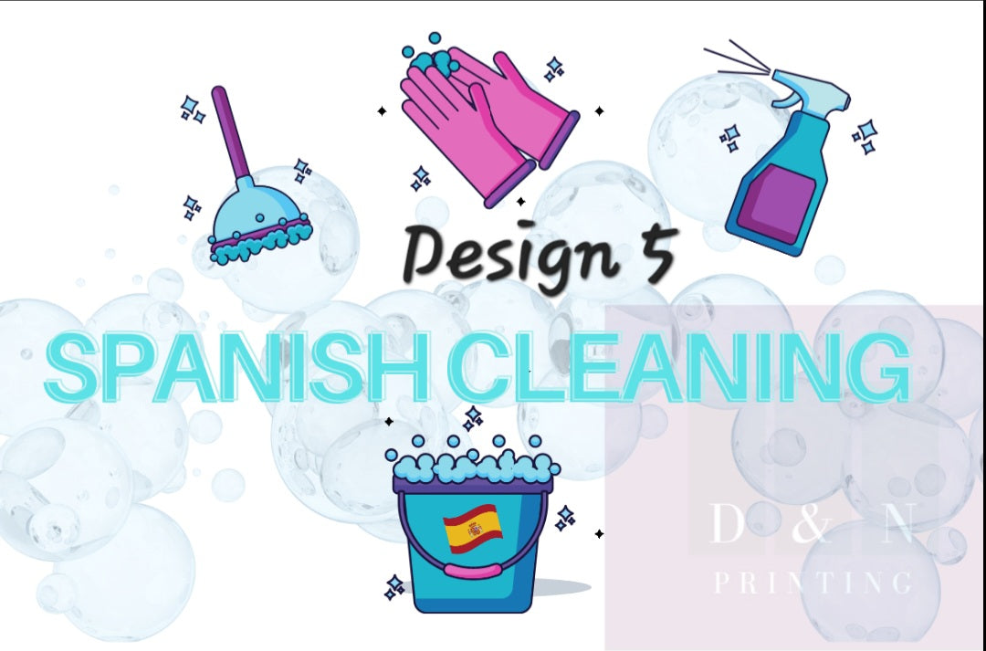 Spanish Cleaning Collection Box Labels