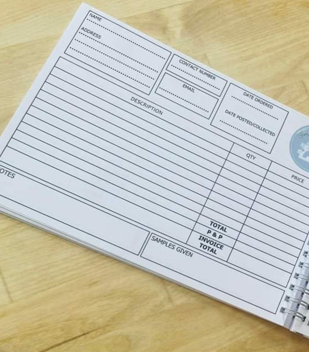 A5 Personalised Logo Order Book 80 pages