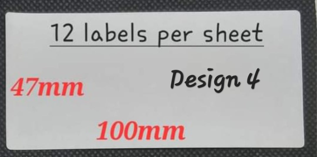 Matte Rectangle Labels 100mm x 47mm 12 labels per sheet