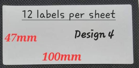 Matte Rectangle Labels 100mm x 47mm 12 labels per sheet