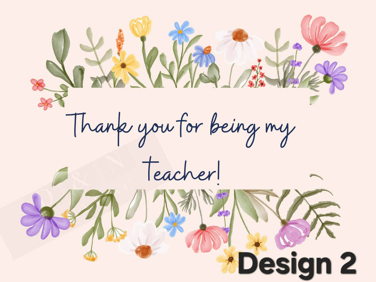 Teacher A7 Thank You Cards