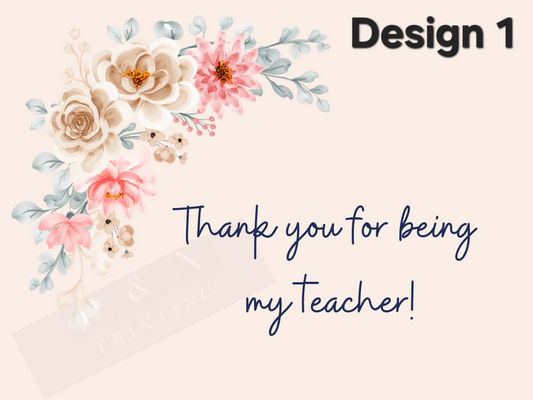 Teacher A7 Thank You Cards