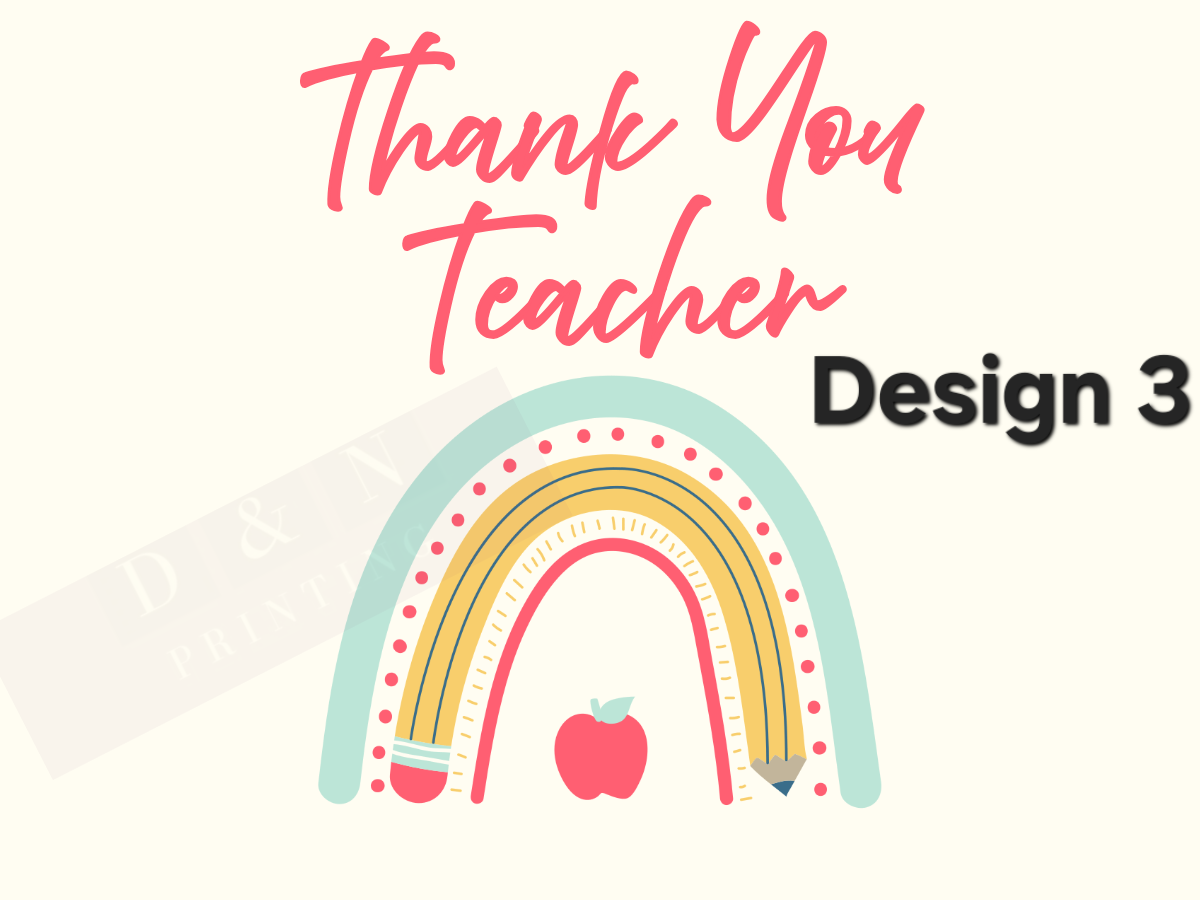 Teacher A7 Thank You Cards